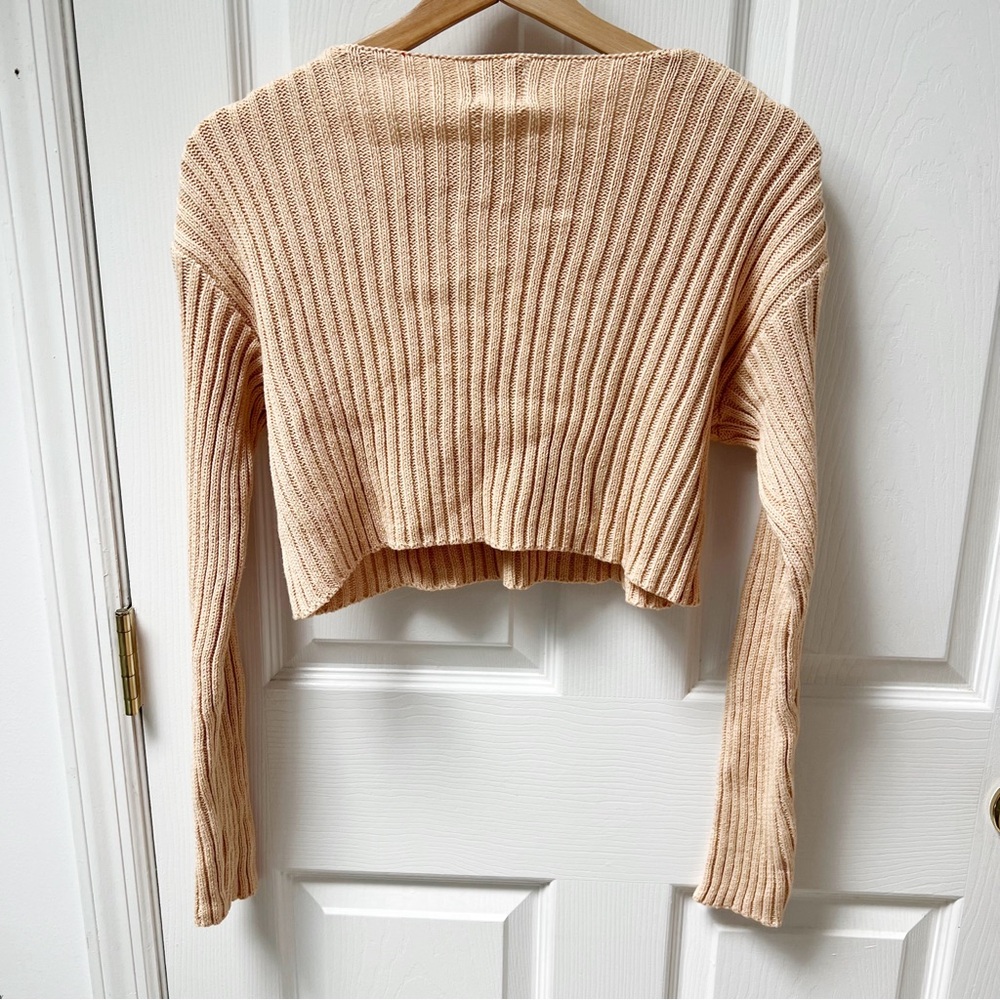 Princess Polly Beige Ribbed Sweater - Picture 5 of 7